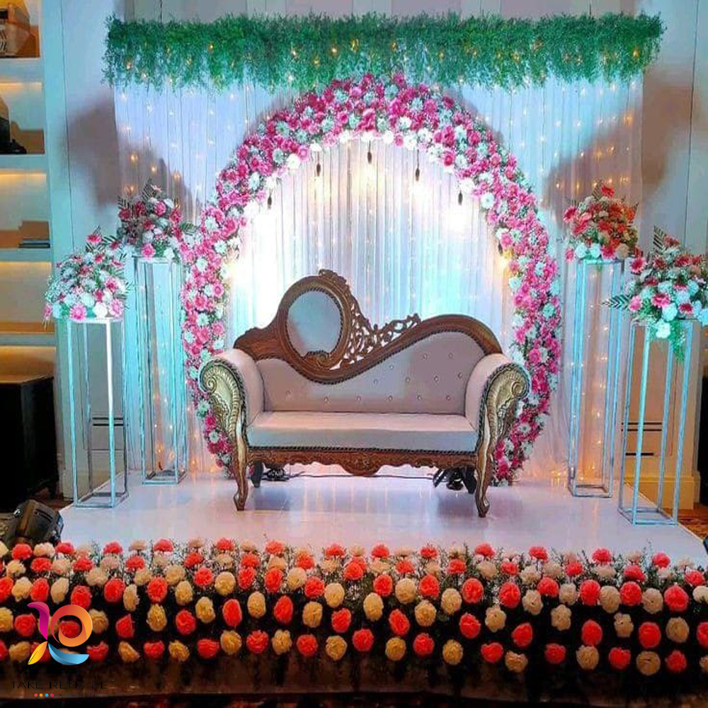 Classic and Simple Engagement Decoration with Artificial Flower