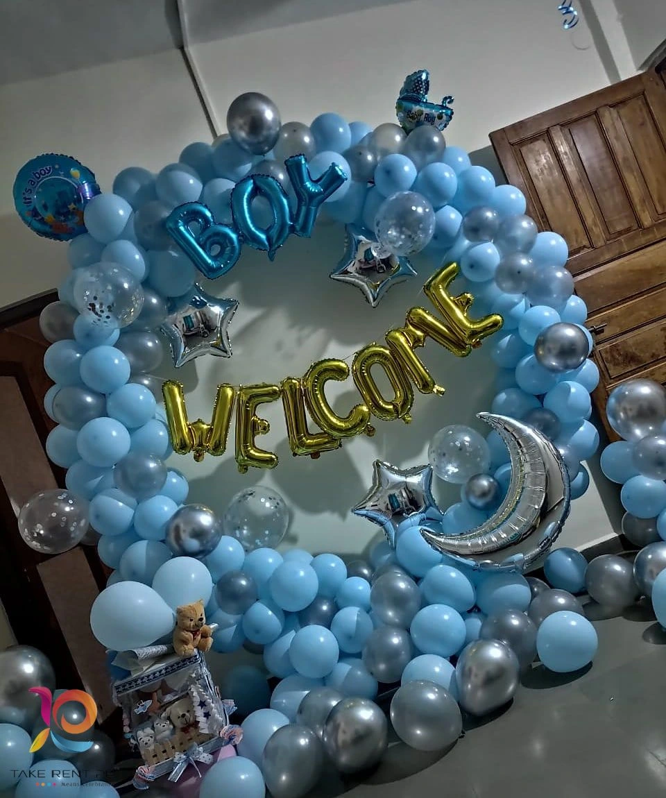 Balloon decoration for baby welcome fashion